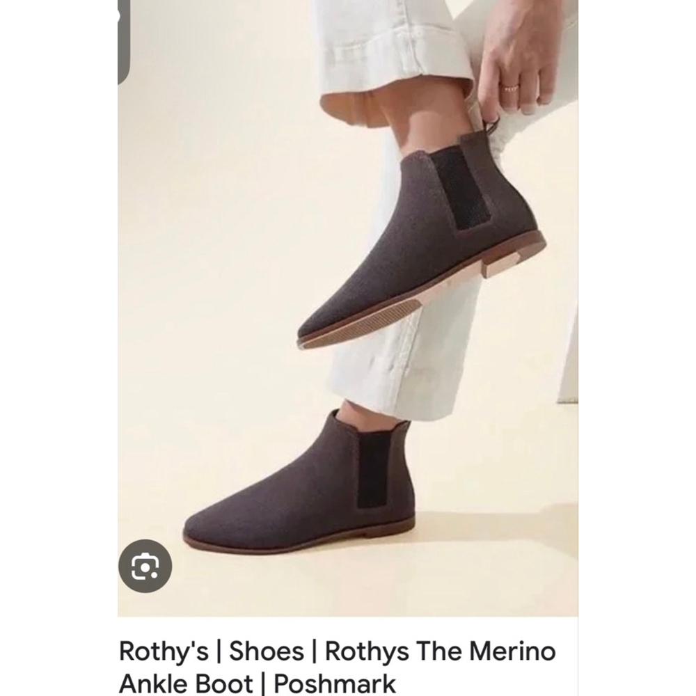 New Women's Rothy's Brown Merino Ankle Boot Size 9